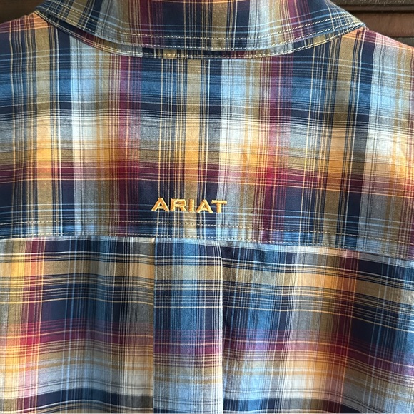 ARIAT MEN'S NIGEL STRETCH PLAID PRO BUTTON DOWN WESTERN SHIRT- Size XXL - Picture 5 of 10
